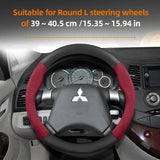 Carbon Suede Steering Wheel Cover for Mitsubishi