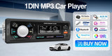 1Din MP3 Player with Bluetooth EQ for Universal Fit Cars Car Interior Accessory AKAMATE