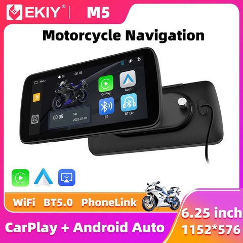 6.25" GPS Navigation Screen for Universal Motorcycles Android Head Unit EKIY