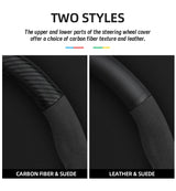 Carbon Fiber Suede Wheel Cover for Audi A4 B8 A5 S5 Car Interior Accessory Hocasen