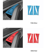 For Tesla Model 3 (2019-2022)/Modely (2019~) Car Door Switch Button Anti Scratch Trim Sticker Carbon Fiber Interior Accessories