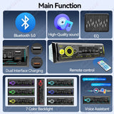1Din Bluetooth 5.0 MP3 Car Stereo Universal Car Interior Accessory AKAMATE