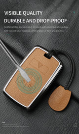 Metal and Leather Car Key Case Cover for Land Rover Range Rover Discovery Evoque Sport Velar Key Protection Shell Accessories