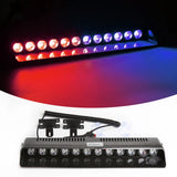 12 LED Strobe Warning Light Universal Auto Windshield LED Ambient Light MAGIC COLORM Red-Blue