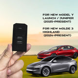 Glovebox USB Hub For Tesla New Model Y Launch Juniper 2025 Model 3 Highland 2024 Type-C Port Splitter Docking Station Data Ca