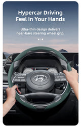 Ventilated Steering Wheel Leather Cover for Hyundai Ioniq Tucson