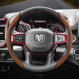 Anti-Slip Suede Steering Wheel Cover for Ram 1500