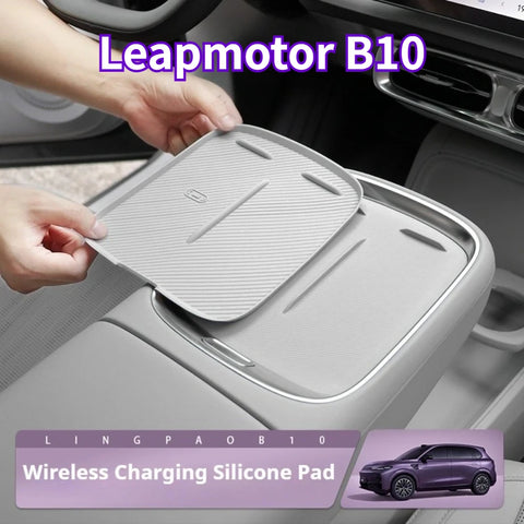 For Leapmotor B10 Wireless Charging Pad Central Console Silicone Anti-Slip Protector Mat Car Interior Accessory Car Interior