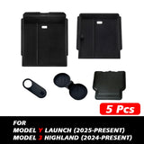 Armrest Upper and Lower Flocking Storage Box Watercup Holder Camera Cover Armrest Box Storage TEKSY