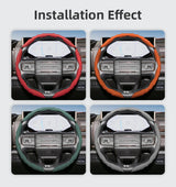 GMC Wave-Shaped Segmented Leather Steering Cover