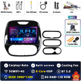 2K QLED Android 15 Multimedia Player for Renault Captur 2016–2019