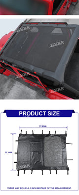 Soft Top Sunshade Heat Insulation for Jeep JK