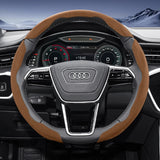 Sports Suede Steering Wheel Cover for Audi Models