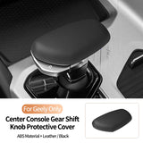 Original Leather Center Gear Shift Knob Cover Lever Shifter Boot Car Accessories For Geely Tugella/ Binyue / Preface / Borui GE