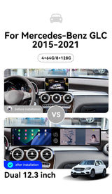 24.6-Inch Passenger Co-Pilot Screen for Mercedes Benz GLC 2015-2021 Android Head Unit Aotsr