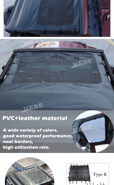 Leather Soft Top Sunshade Cover for Jeep Wrangler JK 2-Door