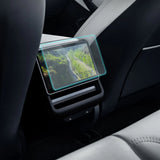 For Tesla New Model 3 Highland 2024 and Model Y Launch 2025 Tempered Glass Screen Protecor with Full Covered Soft Black Frame