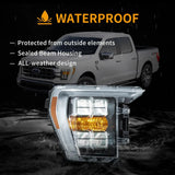 LED Reflection Bowl Headlights for Ford F-150 21-24 LED Ambient Light vland