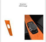 For BMW 3 Series F30 F31 F34 F35 3GT Car Center Console Multimedia Panel Trim Frame Sticker Interior Accessory Made of Alcantara