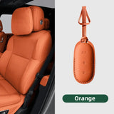 Leather Car Smart Key For Li Lixiang L7 L8 2022 2023 Fob Case Cover For Leading Ideal One Li Auto L9 Keychain Key Accessories