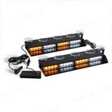32 LED Emergency Strobe Light Bar Universal Windshield Car Interior Accessory MAGIC COLORM