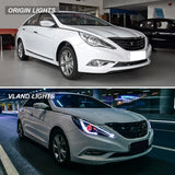 LED Projector Headlights for Hyundai Sonata 2011-2014 LED Ambient Light Vland