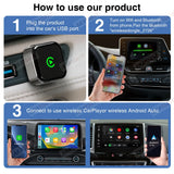 2in1 Wireless CarPlay Android Auto Adapter USB Dongle