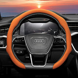 Perforated Leather Steering Wheel Cover for Audi