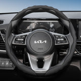 Wavy Sports Leather Steering Cover for Kia