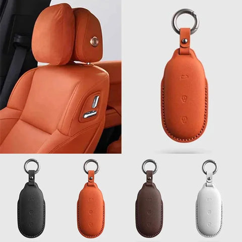 For Leading Ideal LiXiang L7 L8 L9 2022 2023 Leather Car Key Case Shell Keychain for lixiang one L9 L8 L7 Key case Car Key Ca