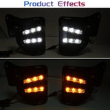 LED DRL Headlights with Turn Signal for Toyota Hiace 2014-2016 LED Ambient Light MAGIC COLORM White Yellow