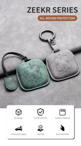 Car Key Cover For Zeekr 001 Leather Car Key protective cover For Zeekr 001 X 2021 2022 2023 Key Fob Cover OEM