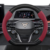 Cupra Suede Carbon Fiber Steering Wheel Cover Fit