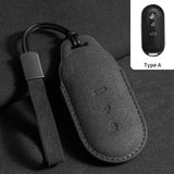Suede Car Key Case Cover for Aito M9 2024 Car Key Protective Shell Accessories