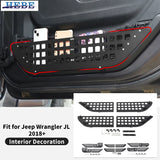 Front Door Storage Rack for Jeep Wrangler JL 2018-2024 Car Interior Accessory HEBE