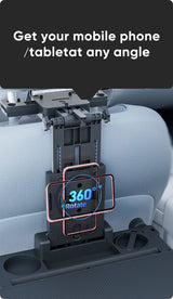 Expandable Car Backseat Desk for Laptop & Dining, with Non-Slip Pad & Device Holder, Adjustable, Foldable