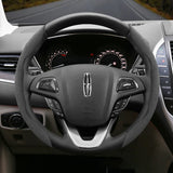 Suede Segmented Steering Wheel Cover for Lincoln MKZ