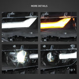 Black LED Projector Headlights for Chevy Camaro 2019 Headlight Assembly VLAND