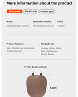 Universal Breathable PU Leather Car Seat Cushion Pad