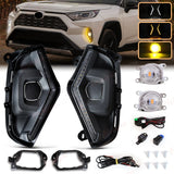 LED DRL Fog Lights Turn Signal for RAV4 2019-2024 Car Interior Accessory MAGIC COLORM