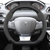 Suede Carbon Cover for Peugeot 208 3008 Car Interior Accessory Hocasen