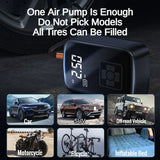 Car Air Pump Air Compressor 12V 150PSI Electric Wireless Portable Tire Inflator Pump for Motorcycle Bicycle Car Tyre Ball Car