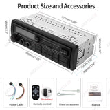 Retro Style 1Din MP3 Car Radio Bluetooth QC3.0 Fast Charge Car Interior Accessory AKAMATE