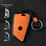 Metal and Leather Car Key Case for BMW