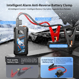6000A Peak Car Emergency Jump Starter with Anti-Reverse Clamps, Zero-Voltage Start, USB Charging Car Emergency Jump Starter M