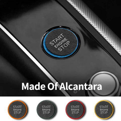 Audi A4L A5 A6L Q5 Q3 A7 Q7 Alcantara Engine Start Button Frame Cover Trim Sticker Decorative Car Interior Accessory Car Inte