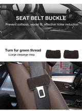 Universal Suede Seat Belt Buckle Pads for Car Trim