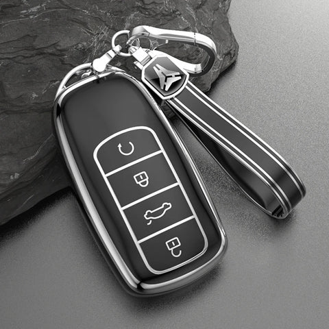 For Chery Tiggo 8 Pro Tiggo 8plus New 5 Plus 7pro Omoda 5 Key Case Cover Car Key Accessories OEM black with chain