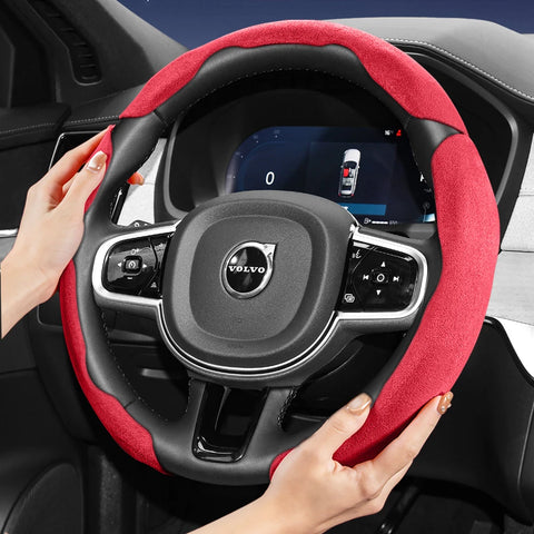 Sports Suede Steering Cover for Volvo Series Car Interior Accessory Hocasen
