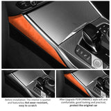 For BMW 2er Two-Door G42 3er i3 G20 G28 4er i4 G23 Center Console Side Trim Sticker Car Interior Accessories Made of Alcantar